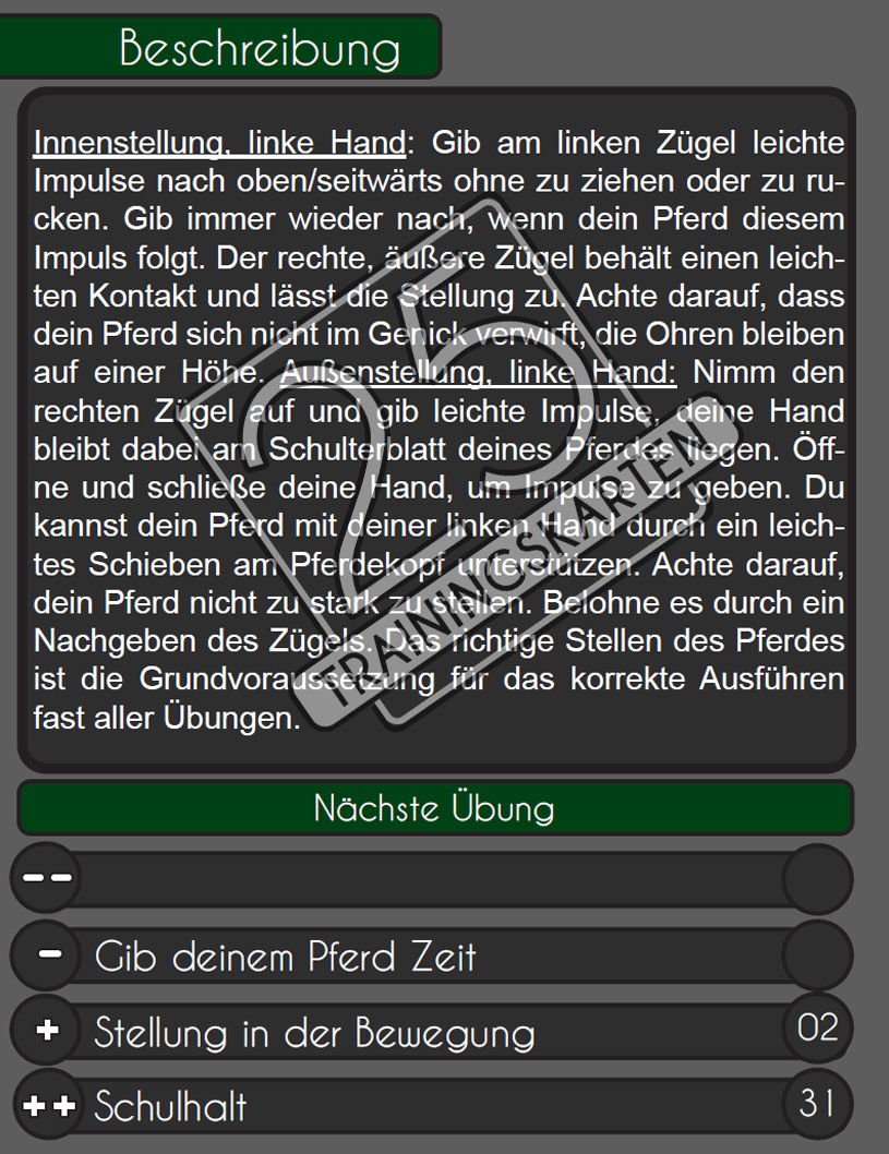 25 Trainingskarten Bodenarbeit Übung Pferd